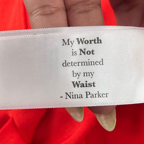 Nina Parker x Macy’s Flame Scarlet Ruched Tie-Front Shirtdress 4X NWT - Picture 13 of 15